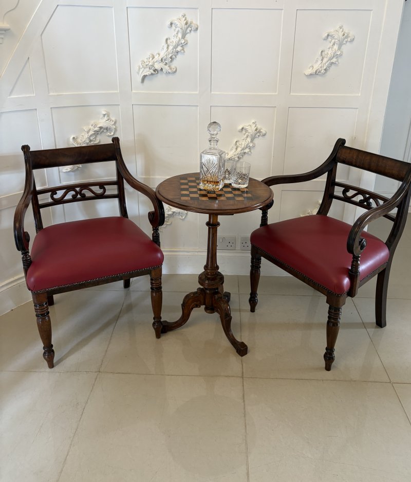Pair of Antique George III Quality Mahogany Desk Chairs - Image 2